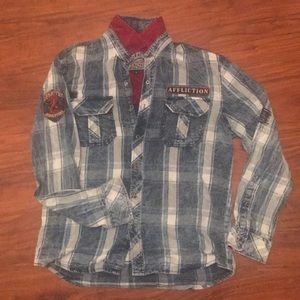 Men’s Affliction Large button down NWOT